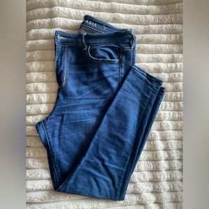 AE HIGH RISE JEGGING DARK WASH SZ 14